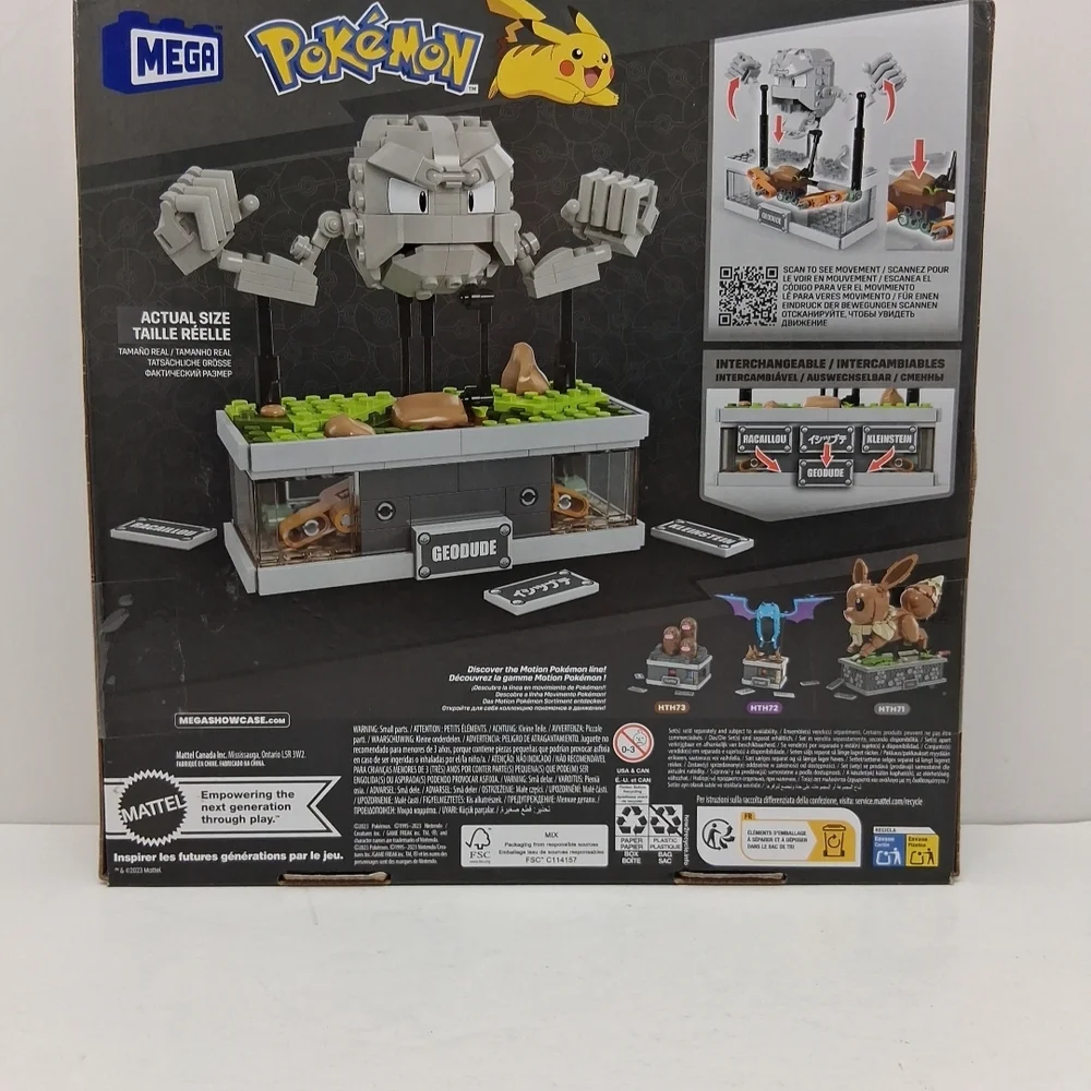 Pokémon Mini Motion Geodude Building Set - Gray and‎ Green